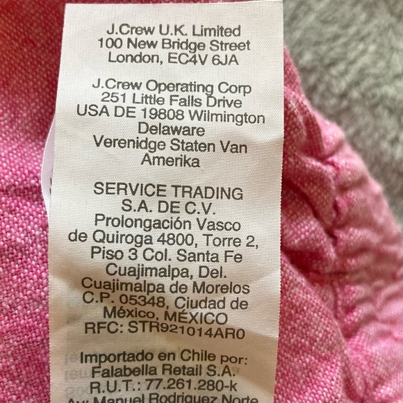 J. Crew Linen+Cotton Pink Straight Leg Cuffed Pants with Drawstring Waist - Picture 6 of 10